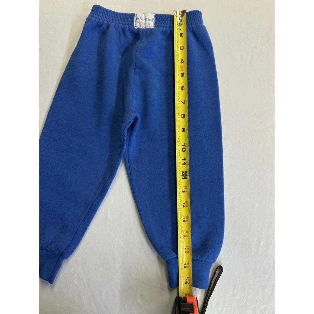 Vintage Fisher-Price Kidswear Blue Sweatpants Toddler 2T Fleece Joggers 90s